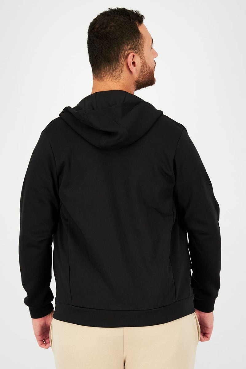 Adidas Men Sportswear Fit Training Full Zip Hoodie Jacket, Black - Image 2